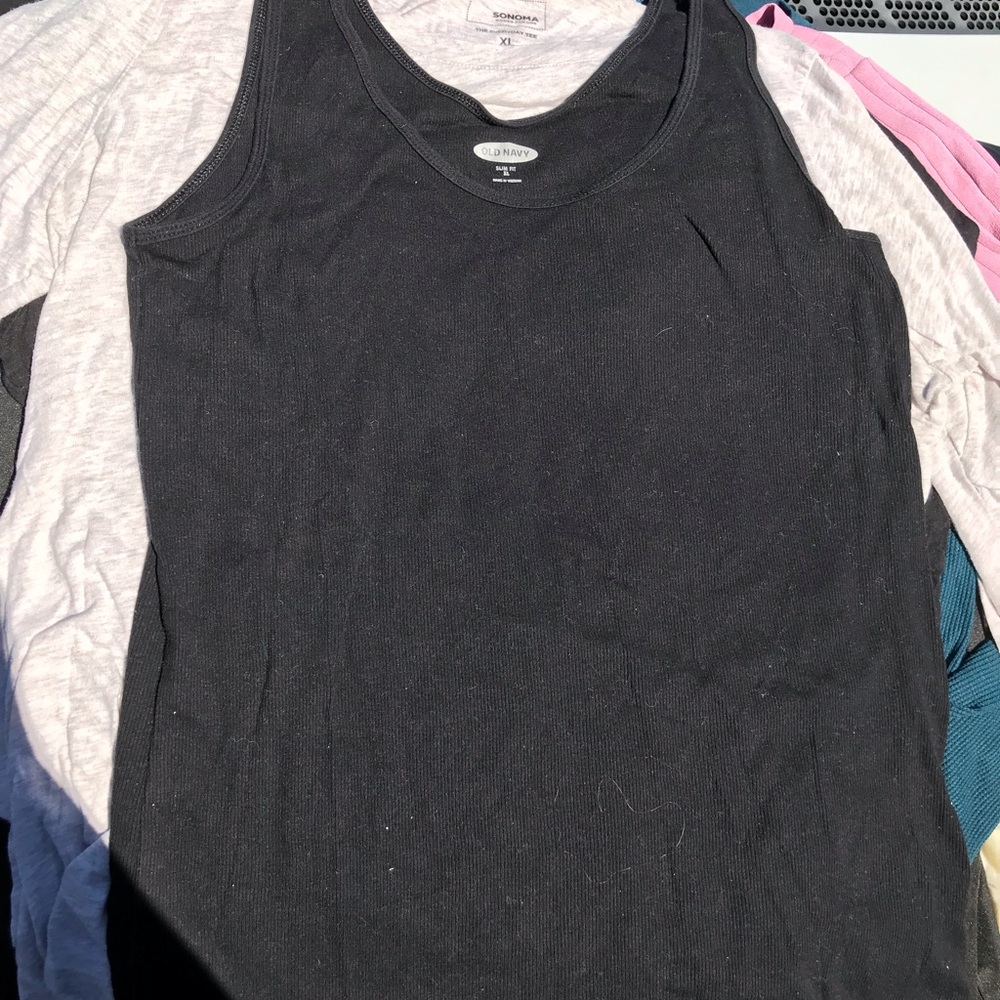 Black tank top
